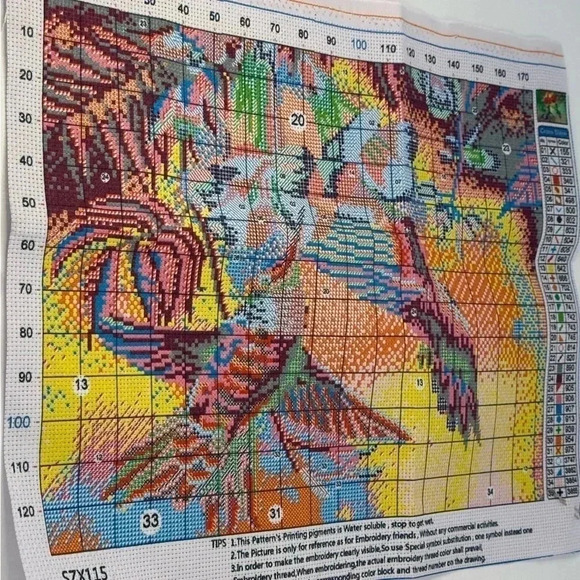 Crosstitch kit, hummingbird pattern, was opened and never used - Picture 8 of 10